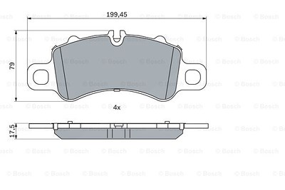 Bosch Bremsbelagsatz, Scheibenbremse [Hersteller-Nr. 0986424847] für Porsche von Bosch