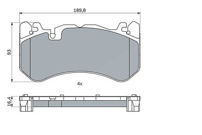 Bosch Bremsbelagsatz, Scheibenbremse [Hersteller-Nr. 0986424861] für Mercedes-Benz von Bosch