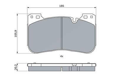 Bosch Bremsbelagsatz, Scheibenbremse [Hersteller-Nr. 0986424921] für BMW von Bosch