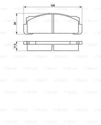 Bosch Bremsbelagsatz, Scheibenbremse [Hersteller-Nr. 0986460736] für Seat, Autobianchi, Lancia, Fiat von Bosch