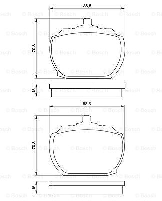 Bosch Bremsbelagsatz, Scheibenbremse [Hersteller-Nr. 0986463641] für Ford von Bosch