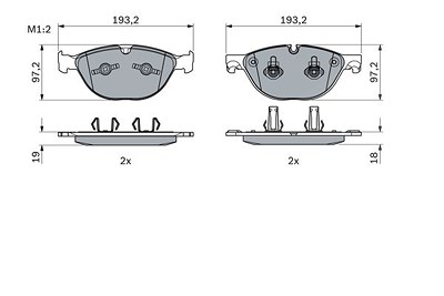 Bosch Bremsbelagsatz, Scheibenbremse [Hersteller-Nr. 0986494955] für Jaguar von Bosch