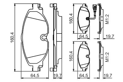 Bosch Bremsbelagsatz, Scheibenbremse [Hersteller-Nr. 0986495347] für Audi von Bosch