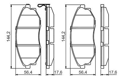 Bosch Bremsbelagsatz, Scheibenbremse [Hersteller-Nr. 0986495353] für Chevrolet von Bosch