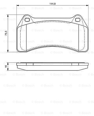 Bosch Bremsbelagsatz, Scheibenbremse [Hersteller-Nr. 0986494448] für Jaguar von Bosch