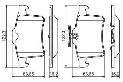 Bosch Bremsbelagsatz, Scheibenbremse [Hersteller-Nr. 0986494480] für Jaguar von Bosch