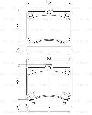 Bosch Bremsbelagsatz, Scheibenbremse [Hersteller-Nr. 0986460974] für Mazda von Bosch