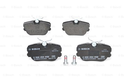 Bosch Bremsbelagsatz, Scheibenbremse [Hersteller-Nr. 0986494058] für Mercedes-Benz von Bosch