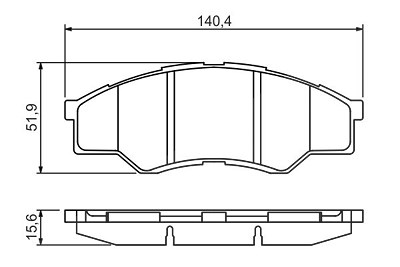 Bosch Bremsbelagsatz, Scheibenbremse [Hersteller-Nr. 0986494425] für Toyota von Bosch