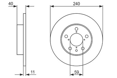 Bosch Bremsscheibe [Hersteller-Nr. 0986478444] für Alfa Romeo von Bosch