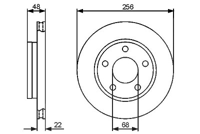 Bosch Bremsscheibe [Hersteller-Nr. 0986479463] für Audi, VW von Bosch