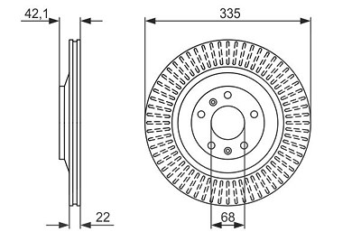 Bosch Bremsscheibe [Hersteller-Nr. 0986479591] für Audi, Bentley, VW von Bosch