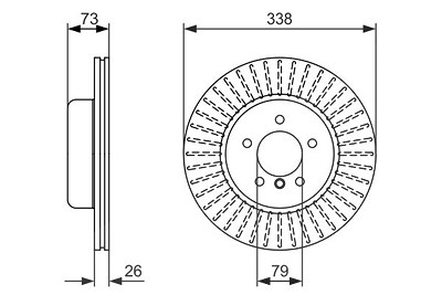 Bosch 1x Bremsscheibe [Hersteller-Nr. 0986479773] für BMW von Bosch