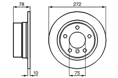 Bosch Bremsscheibe [Hersteller-Nr. 0986478641] für BMW von Bosch