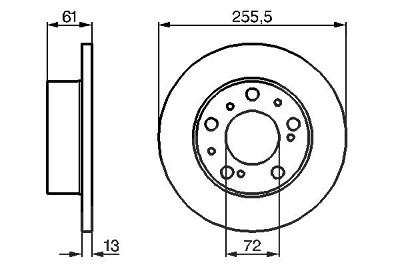 Bosch Bremsscheibe [Hersteller-Nr. 0986478067] für Citroën, Fiat, Peugeot, Talbot von Bosch