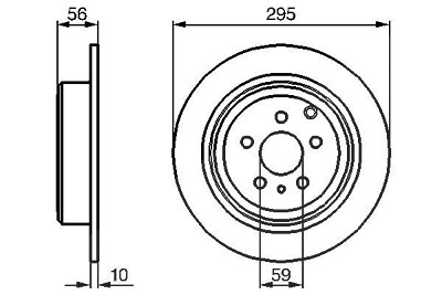 Bosch Bremsscheibe [Hersteller-Nr. 0986478435] für Citroën, Fiat, Lancia, Peugeot von Bosch