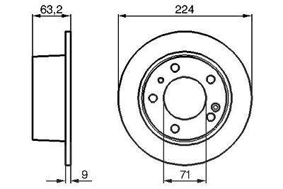 Bosch Bremsscheibe [Hersteller-Nr. 0986478141] für Citroën von Bosch