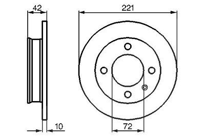 Bosch Bremsscheibe [Hersteller-Nr. 0986478068] für Ford von Bosch