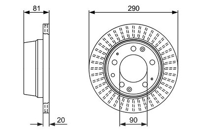 Bosch Bremsscheibe [Hersteller-Nr. 0986478098] für Porsche von Bosch