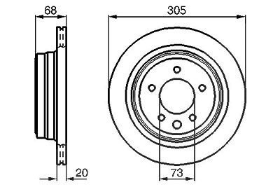 Bosch Bremsscheibe [Hersteller-Nr. 0986478660] für Daimler, Jaguar von Bosch