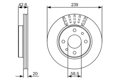 Bosch Bremsscheibe [Hersteller-Nr. 0986479082] für Lada von Bosch