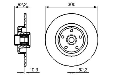 Bosch 1x Bremsscheibe [Hersteller-Nr. 0986479280] für Renault von Bosch