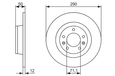 Bosch Bremsscheibe [Hersteller-Nr. 0986479311] für Peugeot von Bosch