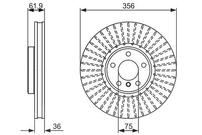 Bosch 1x Bremsscheibe [Hersteller-Nr. 0986479349] für BMW von Bosch