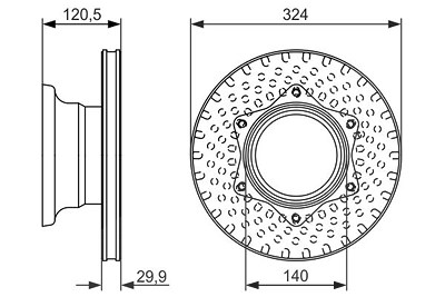 Bosch 1x Bremsscheibe [Hersteller-Nr. 0986479600] für Mercedes-Benz von Bosch