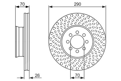 Bosch 1x Bremsscheibe [Hersteller-Nr. 0986479602] für Mercedes-Benz von Bosch