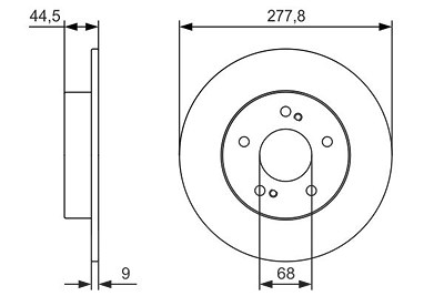 Bosch Bremsscheibe [Hersteller-Nr. 0986479T86] für Nissan von Bosch