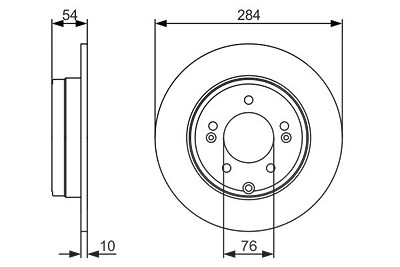 Bosch 1x Bremsscheibe Hinterachse Voll [Hersteller-Nr. 0986479A45] für Hyundai, Kia von Bosch