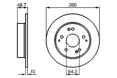 Bosch Bremsscheibe [Hersteller-Nr. 0986479225] für Honda von Bosch