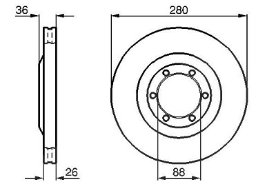 Bosch Bremsscheibe [Hersteller-Nr. 0986478437] für Isuzu, Opel von Bosch