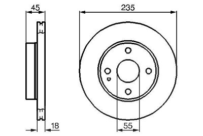 Bosch Bremsscheibe [Hersteller-Nr. 0986478241] für Mazda von Bosch