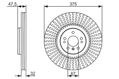 Bosch 1x Bremsscheibe [Hersteller-Nr. 0986479A26] für Mercedes-Benz von Bosch