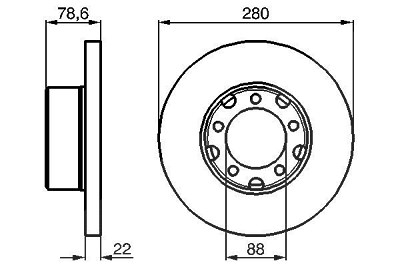 Bosch 1x Bremsscheibe [Hersteller-Nr. 0986478529] für Mercedes-Benz von Bosch