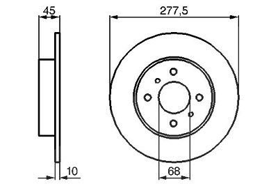 Bosch Bremsscheibe [Hersteller-Nr. 0986479105] für Nissan von Bosch