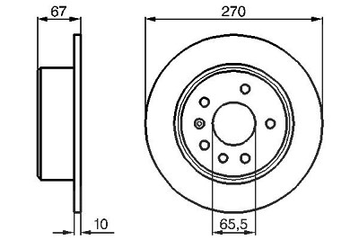 Bosch Bremsscheibe [Hersteller-Nr. 0986478267] für Opel, Vauxhall von Bosch