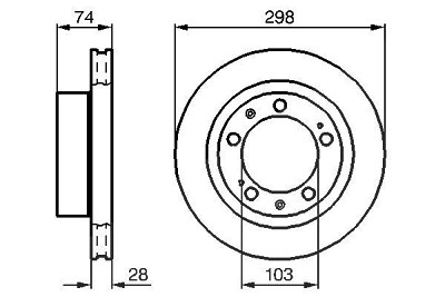Bosch Bremsscheibe [Hersteller-Nr. 0986478418] für Porsche von Bosch