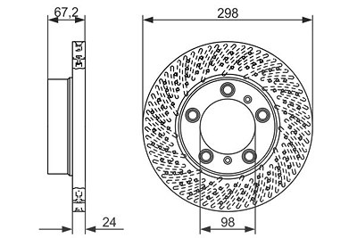 Bosch 1x Bremsscheibe [Hersteller-Nr. 0986479674] für Porsche von Bosch