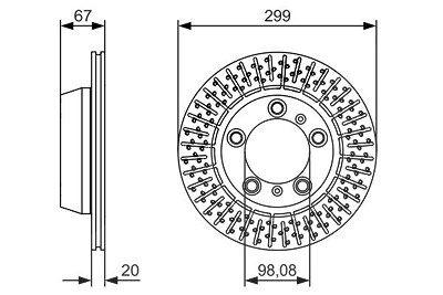 Bosch Bremsscheibe [Hersteller-Nr. 0986479A09] für Porsche von Bosch