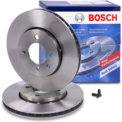 Bosch Bremsscheibe belüftet vorne [Hersteller-Nr. 0986479776] für Seat, Skoda, VW von Bosch