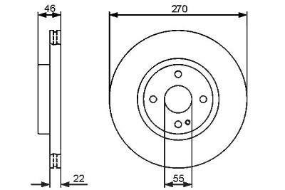 Bosch Bremsscheibe Vorderachse Belüftet [Hersteller-Nr. 0986479472] für Mazda von Bosch