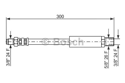 Bosch Bremsschlauch [Hersteller-Nr. 1987476577] für Austin, Rover von Bosch