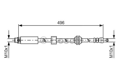 Bosch Bremsschlauch [Hersteller-Nr. 1987481590] für BMW von Bosch