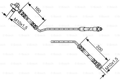 Bosch Bremsschlauch [Hersteller-Nr. 1987476055] für BMW von Bosch