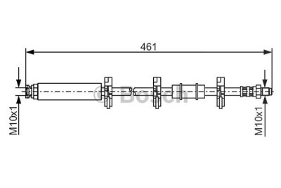 Bosch Bremsschlauch [Hersteller-Nr. 1987476463] für Citroën, Fiat, Peugeot von Bosch