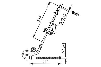 Bosch Bremsschlauch [Hersteller-Nr. 1987481428] für Citroën, Peugeot von Bosch