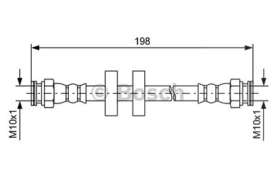 Bosch Bremsschlauch [Hersteller-Nr. 1987481581] für Citroën, Fiat, Peugeot von Bosch